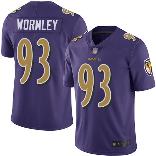 Baltimore Ravens Limited Purple Men Chris Wormley Jersey NFL Football #93 Rush Vapor Untouchable